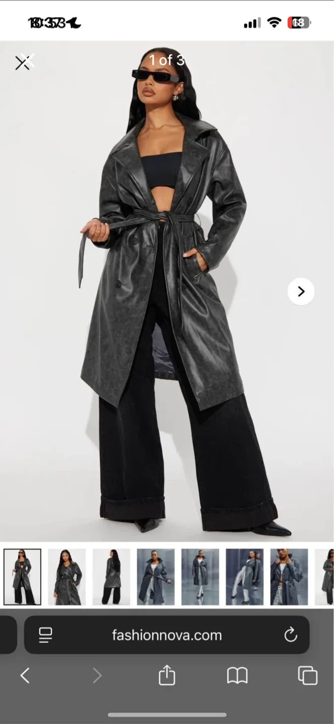 Fashion Nova Grey Trench Coat