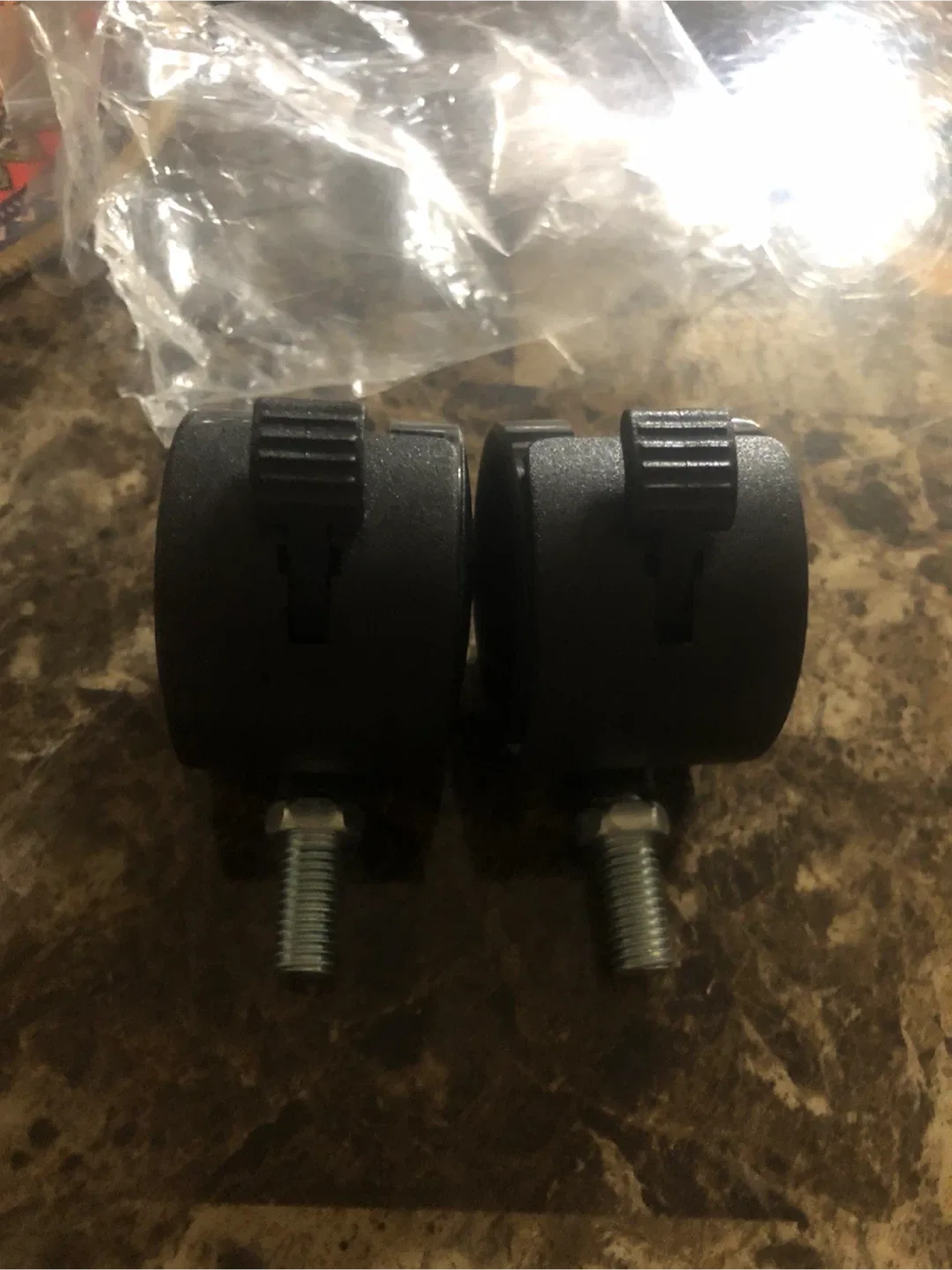 Set of 2 Black Caster Wheels image indicator(2)