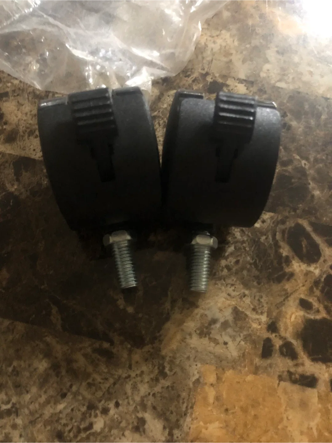 Set of 2 Black Caster Wheels image indicator(3)