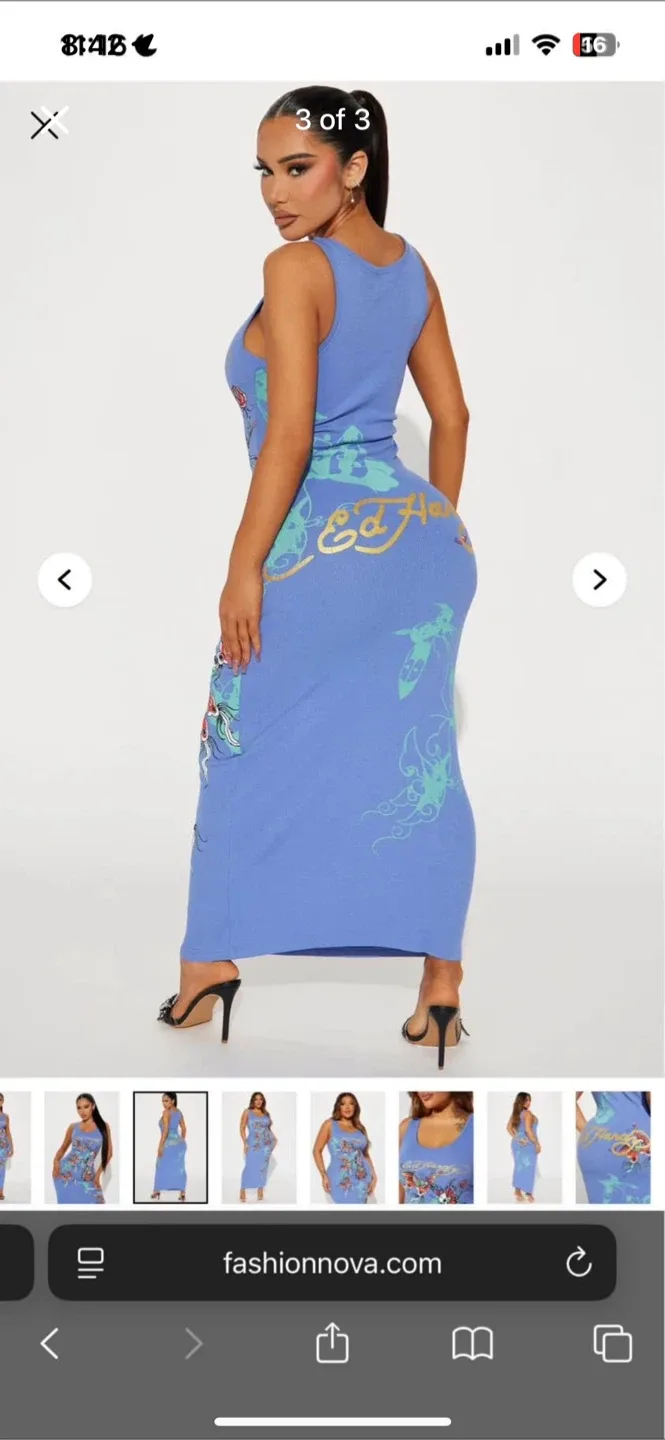 Ed Hardy Blue Maxi Dress image indicator(3)