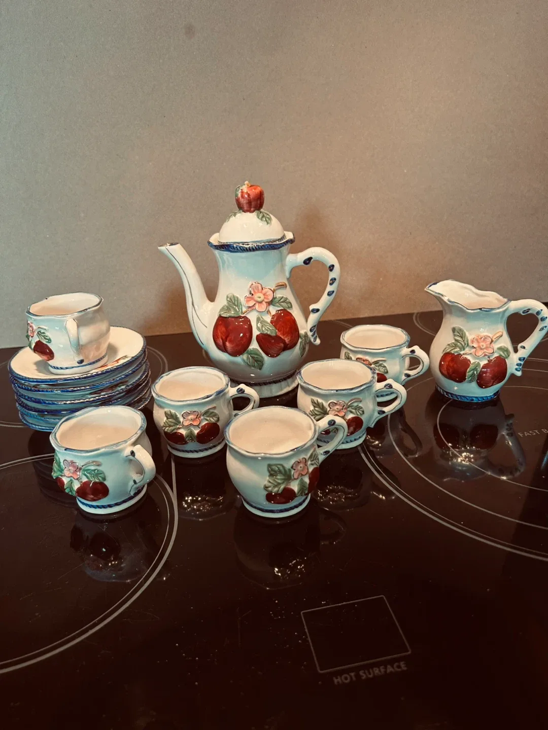 Vintage Apple Tea Set