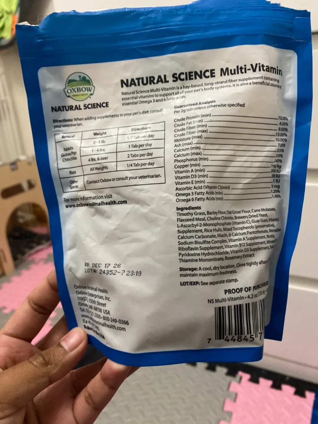 3 bags of rabbit treats / multivitamin image indicator(2)