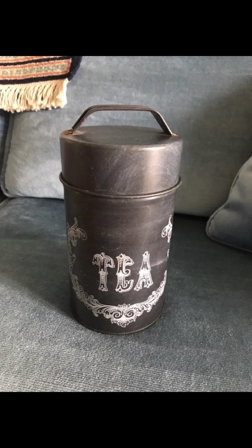 Tea Tin/Canister- Metal, Vintage Look ✨+FREE TEA image indicator(2)