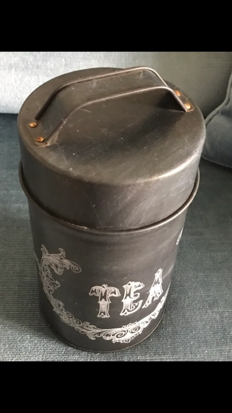 Tea Tin/Canister- Metal, Vintage Look ✨+FREE TEA image indicator(4)