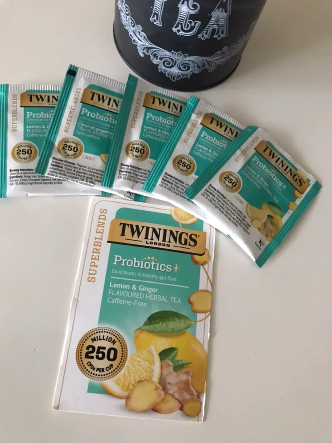 Tea Tin/Canister- Metal, Vintage Look ✨+FREE TEA image indicator(5)