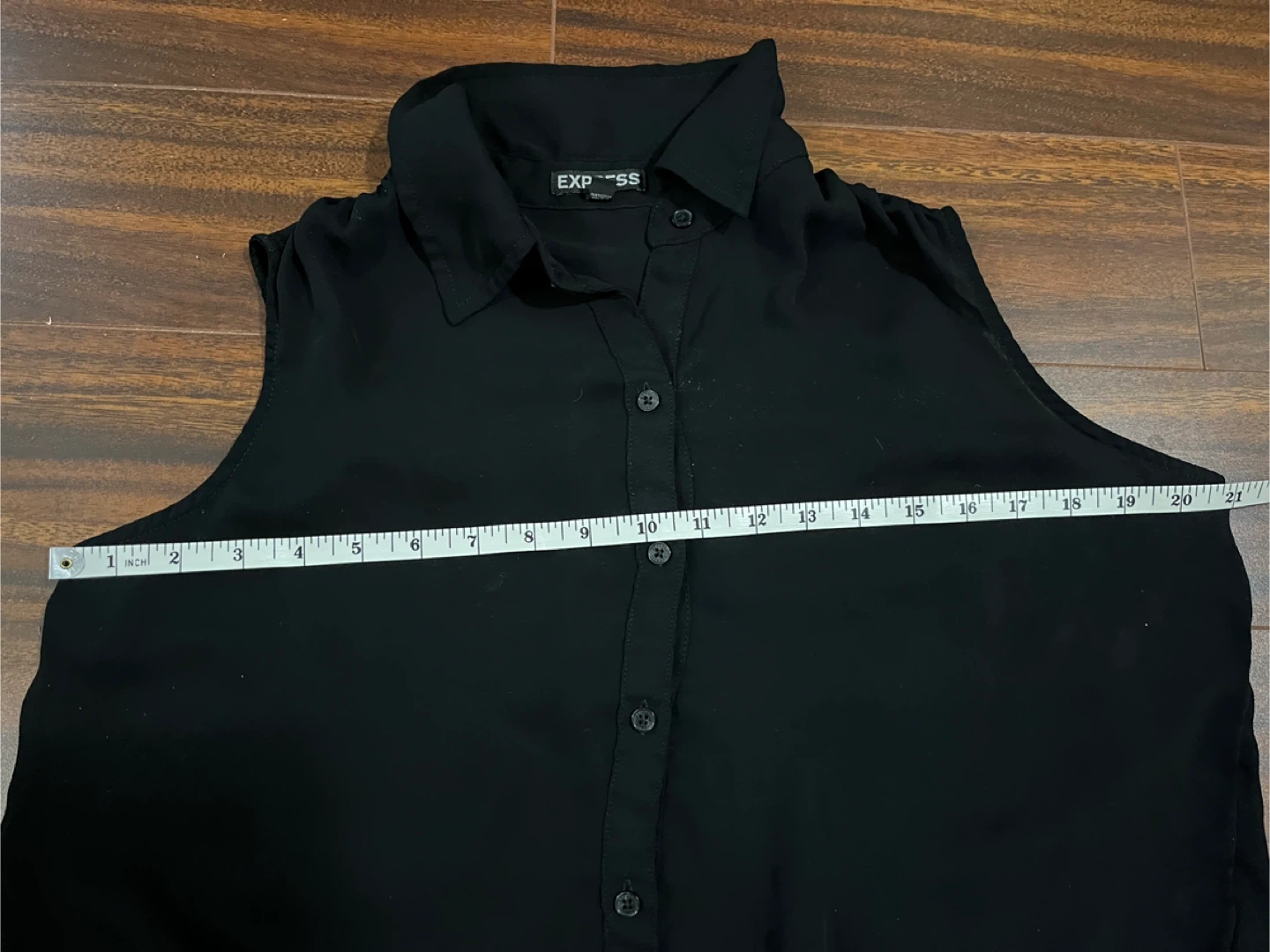 Express women’s extra small blouse, sleeveless button down black - photo 5