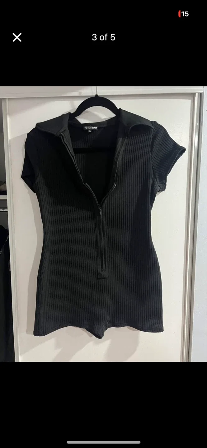 Fashion Nova Black Romper image indicator(3)