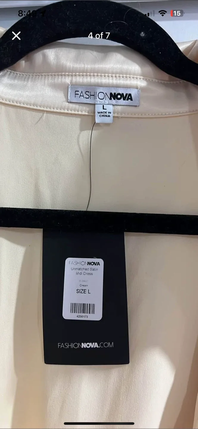 Fashion Nova Satin Midi Dress image indicator(4)