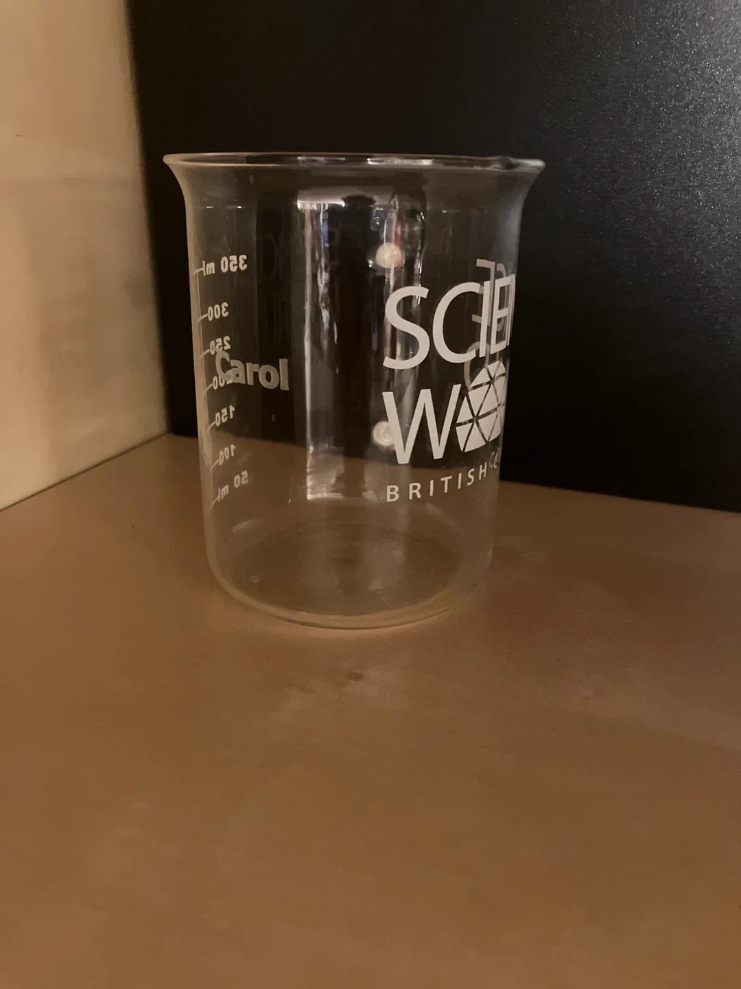 “Carol” Science World British Columbia personalized beaker mug image indicator(3)