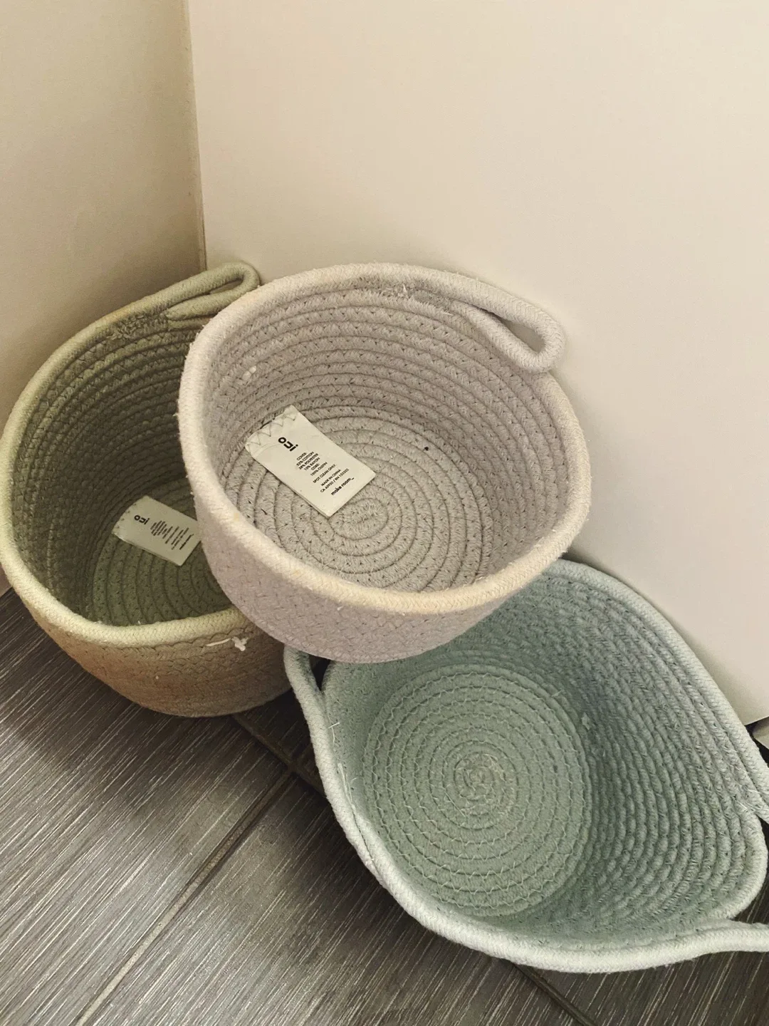 Set of 3 OUI Rope Storage Baskets image indicator(2)