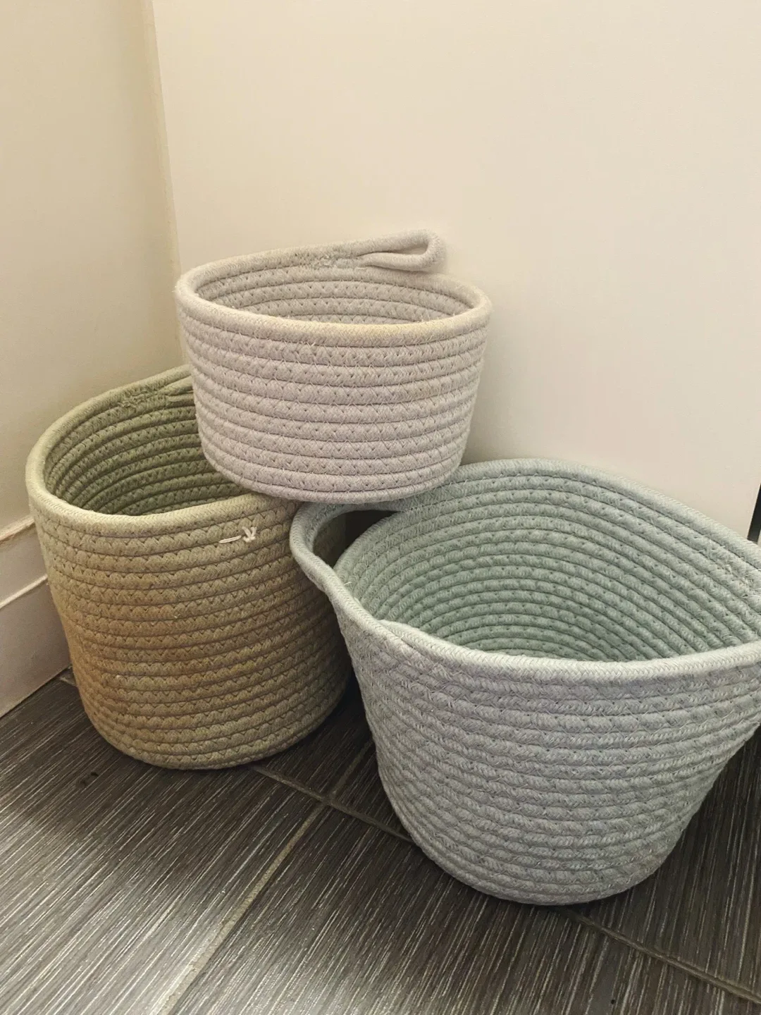 Set of 3 OUI Rope Storage Baskets