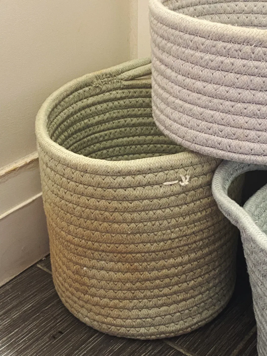 Set of 3 OUI Rope Storage Baskets image indicator(3)