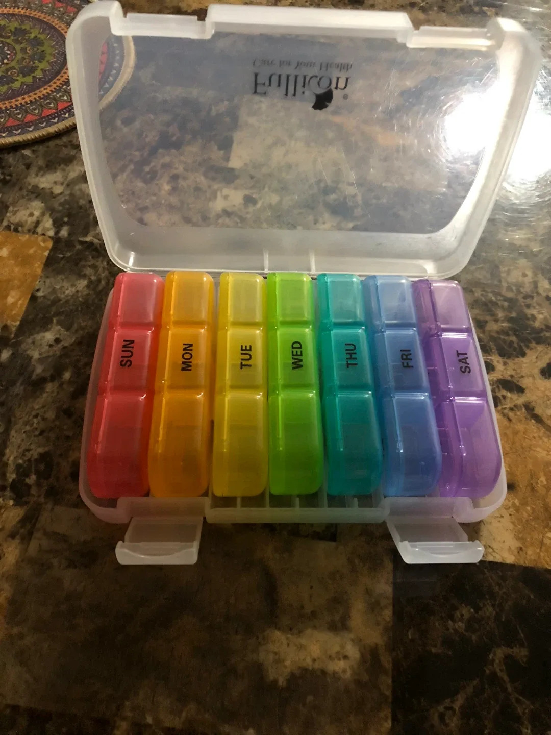 NEW -Fullicon Pill Organizer - Rainbow image indicator(2)