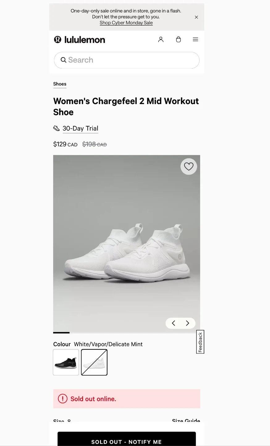 Lululemon Women's Shoes size 12 Women's Chargefeel 2 Mid Workout image indicator(10)