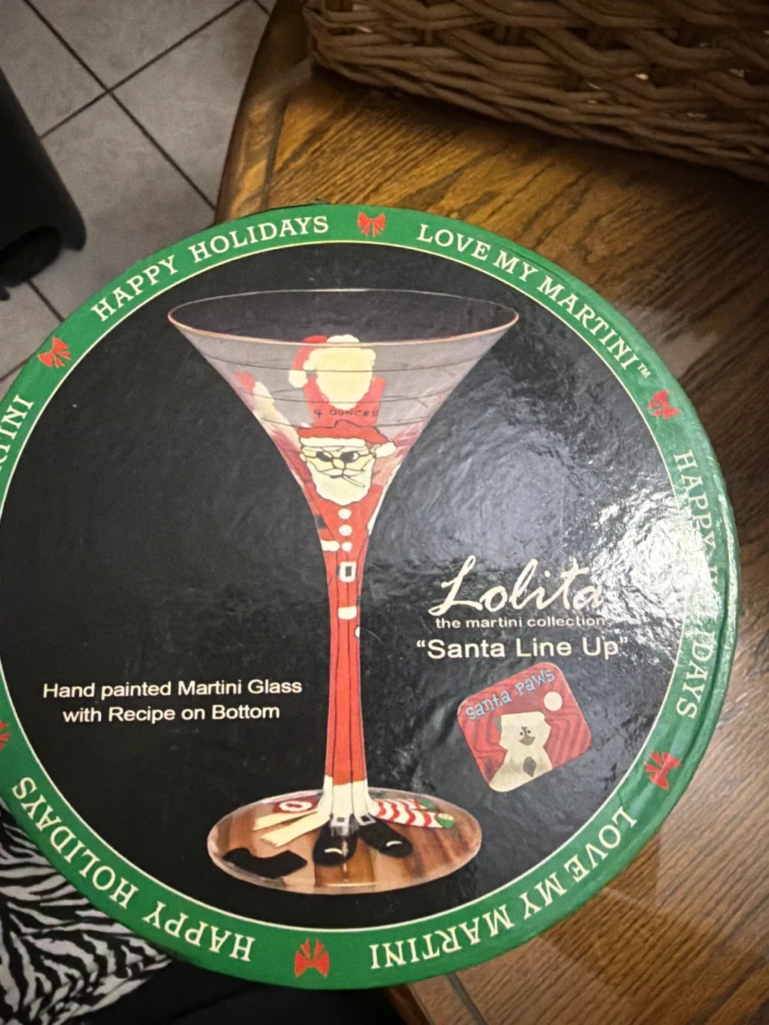 Lolita Santa Line Up Martini Glass