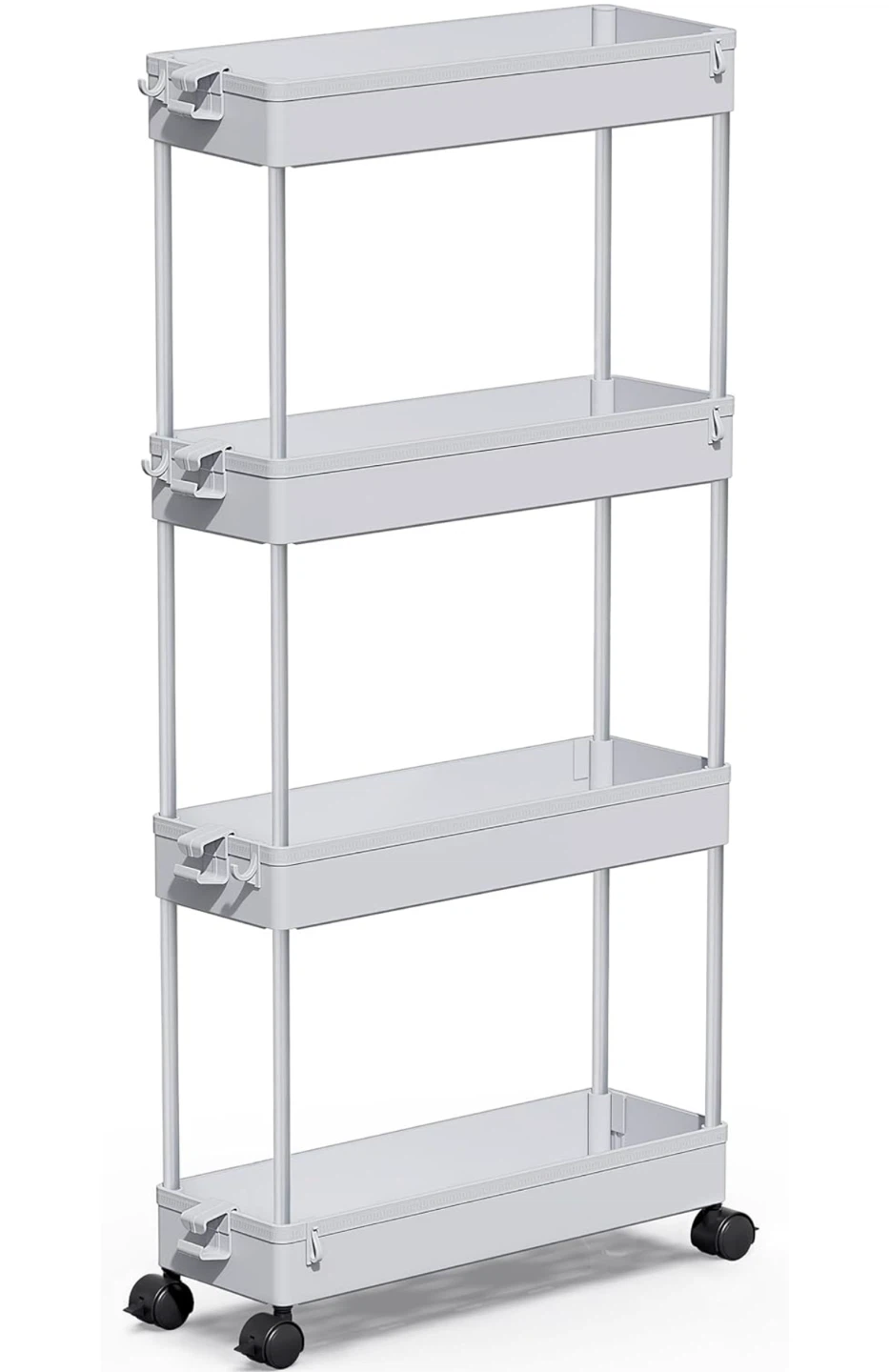 4-Tier Rolling Storage Cart – Slim Design - photo 3
