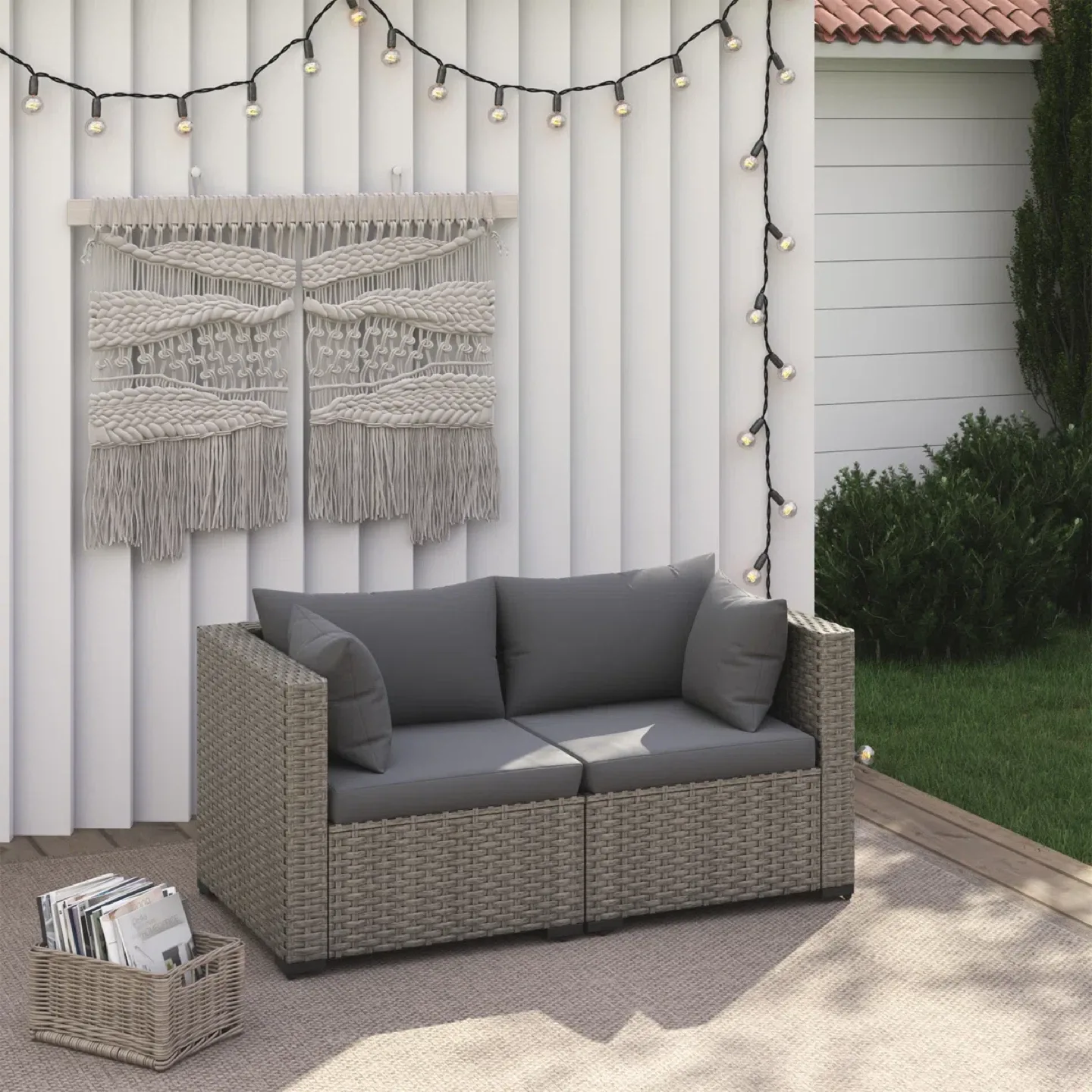 Wayfair Wicker Outdoor Patio Sofa Set - Grey
