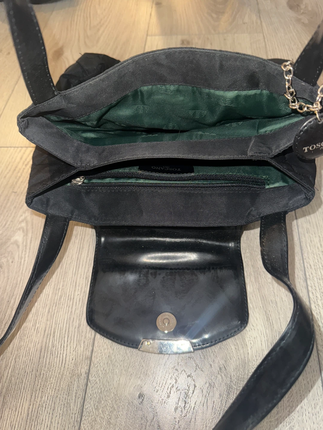 Toscano Black Quilted Shoulder Bag - photo 2