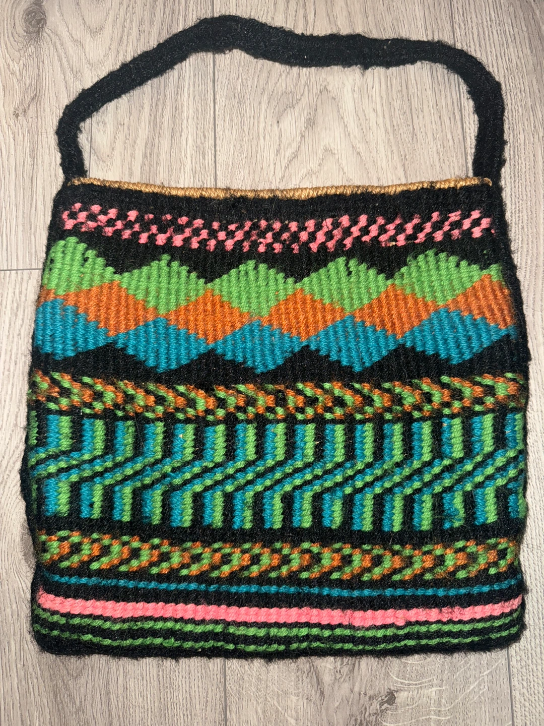 Handmade knit woven Shoulder Bag