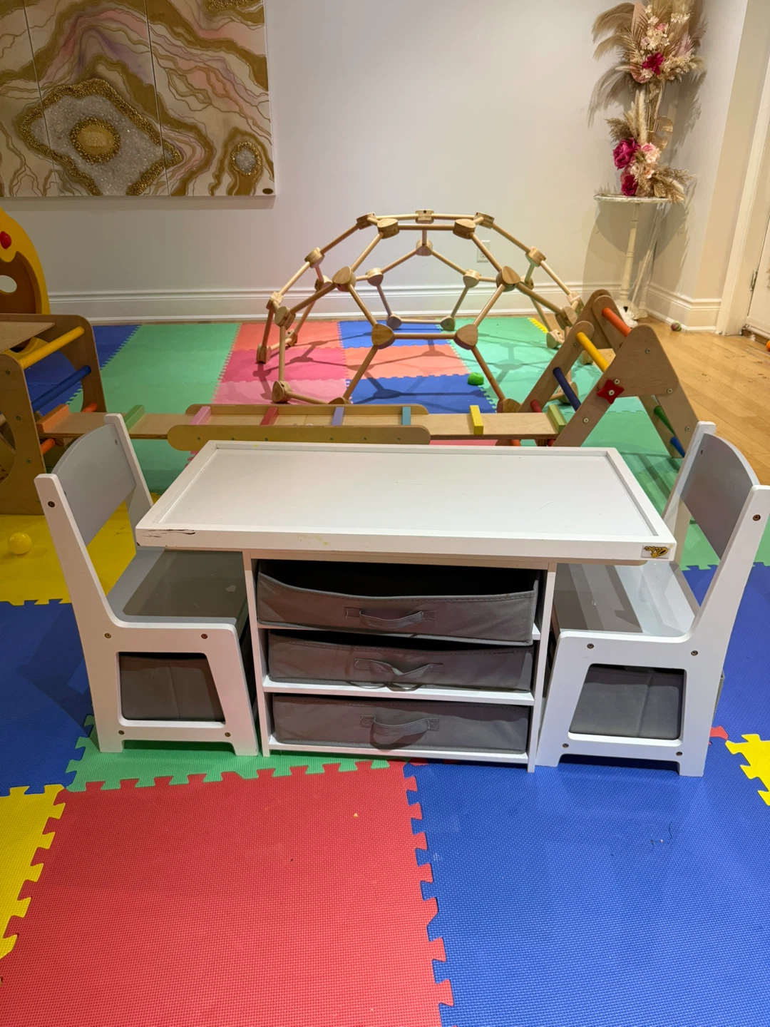 Qaba 3-in-1 Kids Activity Table & Chairs