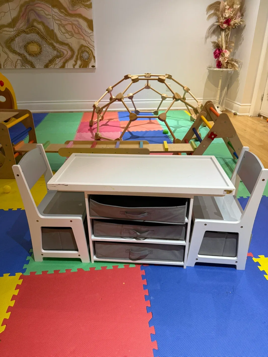 Qaba 3-in-1 Kids Activity Table & Chairs