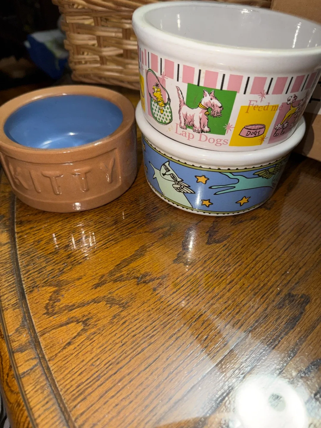 Dog Bowl& 2 Cat Bowls- Cute Designs! image indicator(3)