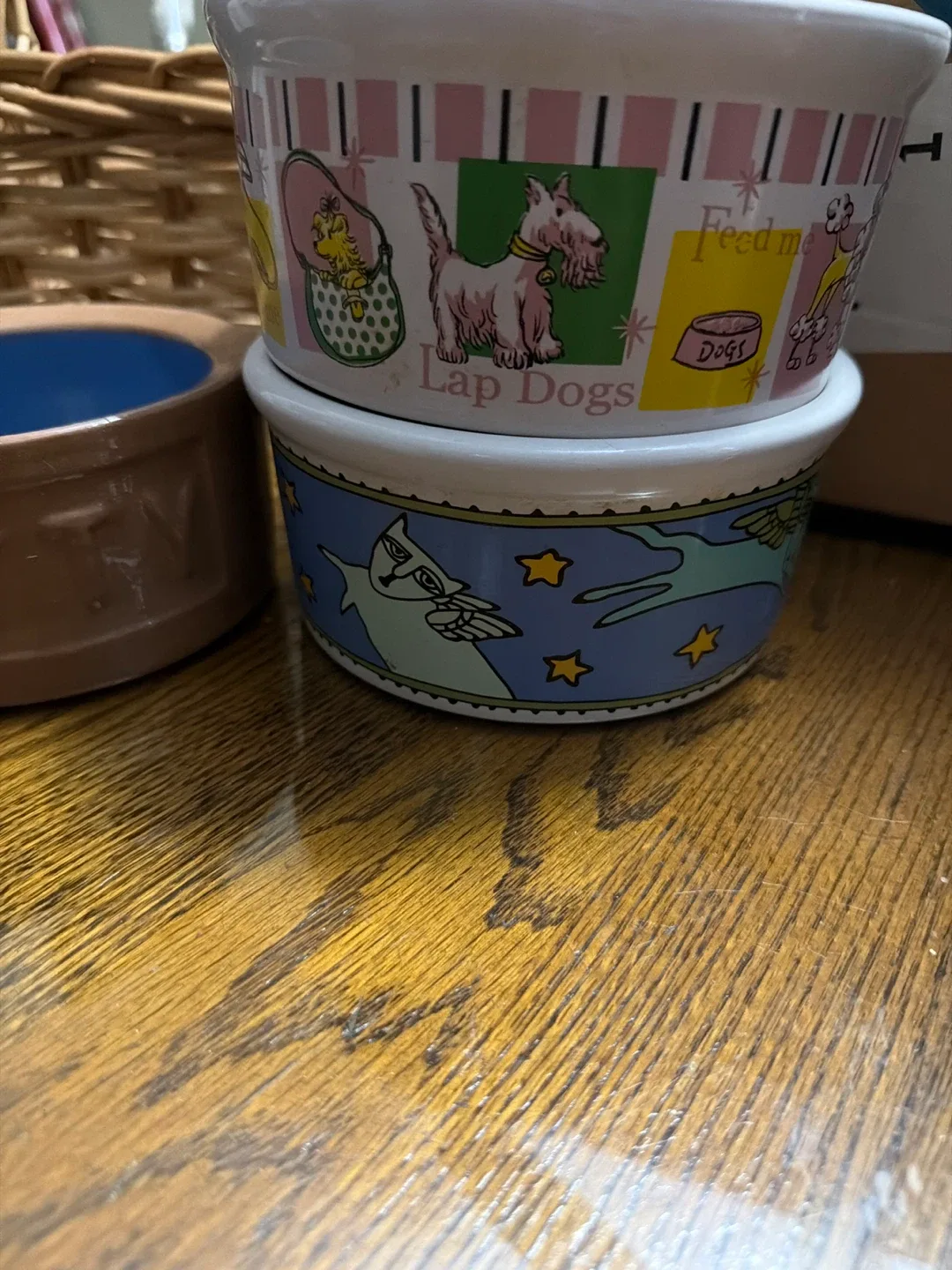 Dog Bowl& 2 Cat Bowls- Cute Designs!