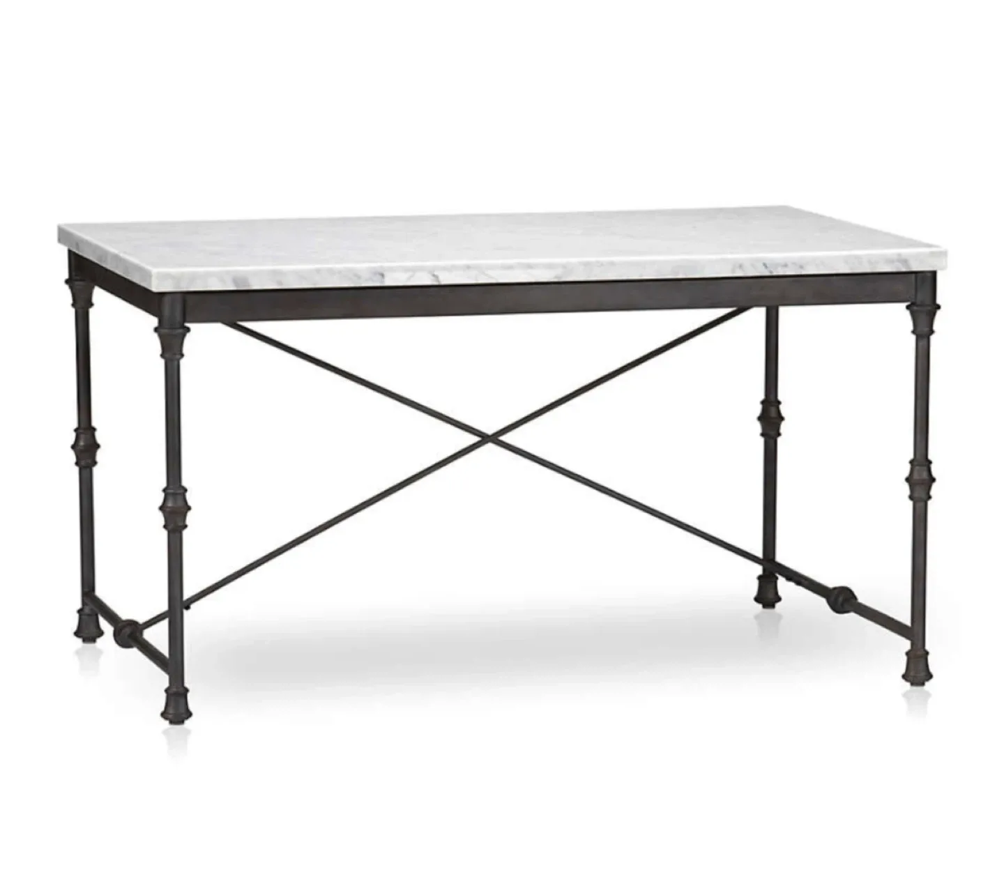 Marble Top Iron Base Table #cleanout