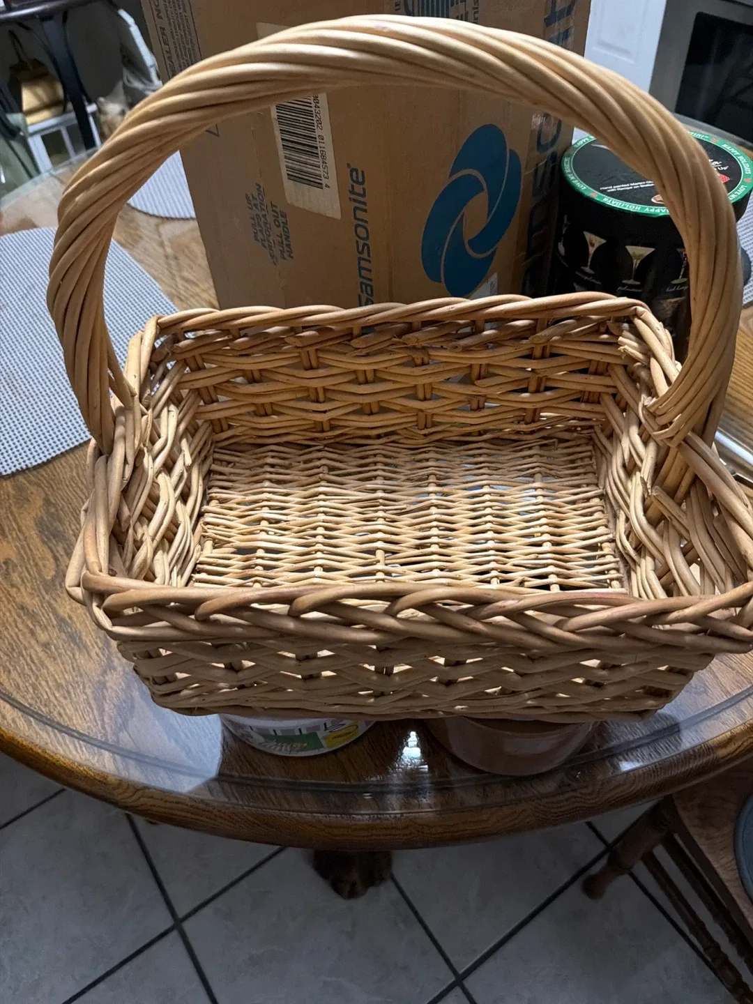 Wicker Basket with Handle