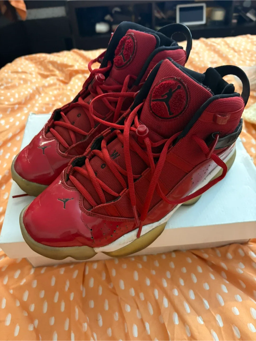 Jordan 6 Rings Red Sneakers image indicator(3)