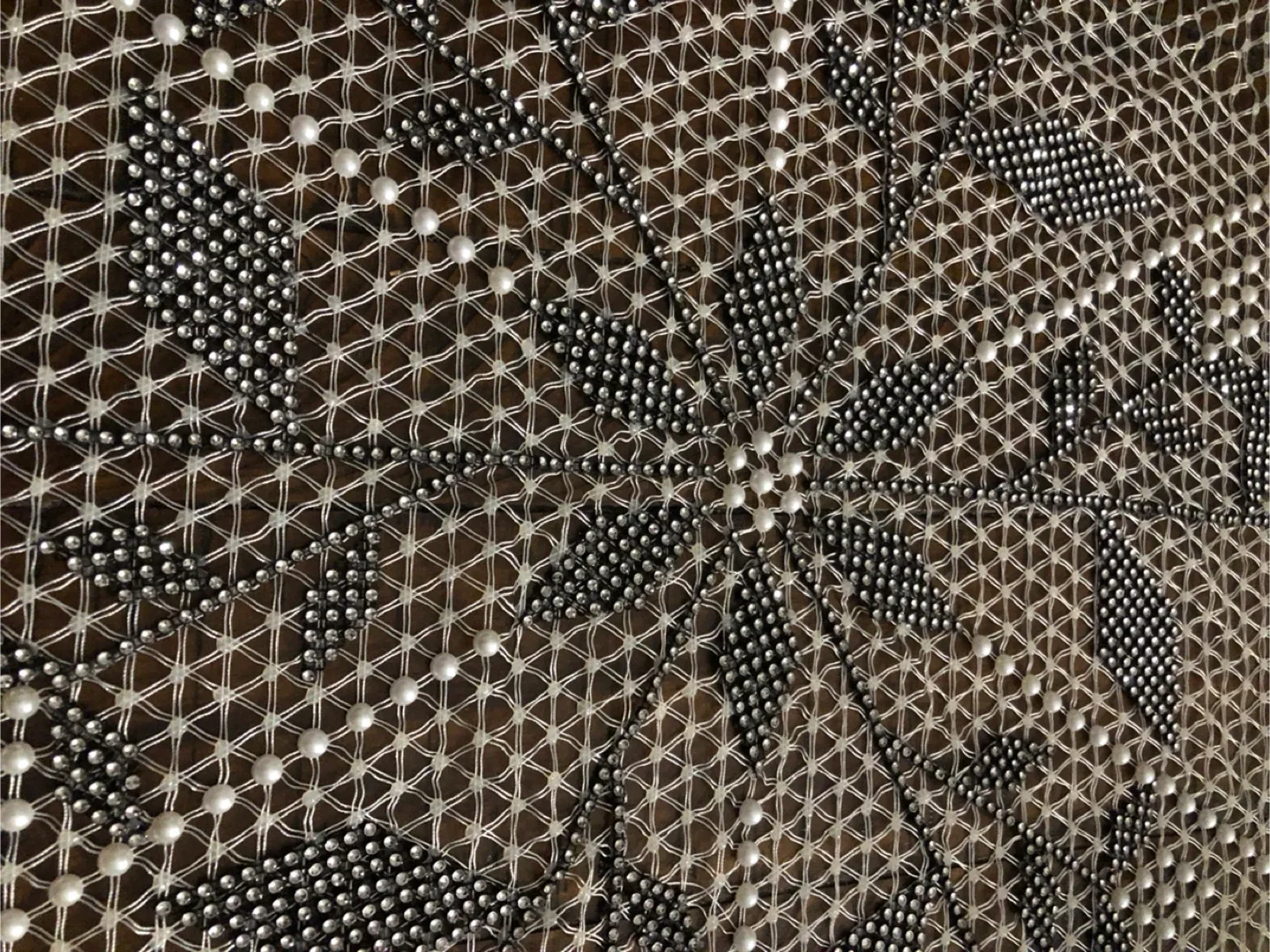 Decorative Beaded Snowflakes and Star Table Runner, 39 Inches image indicator(4)