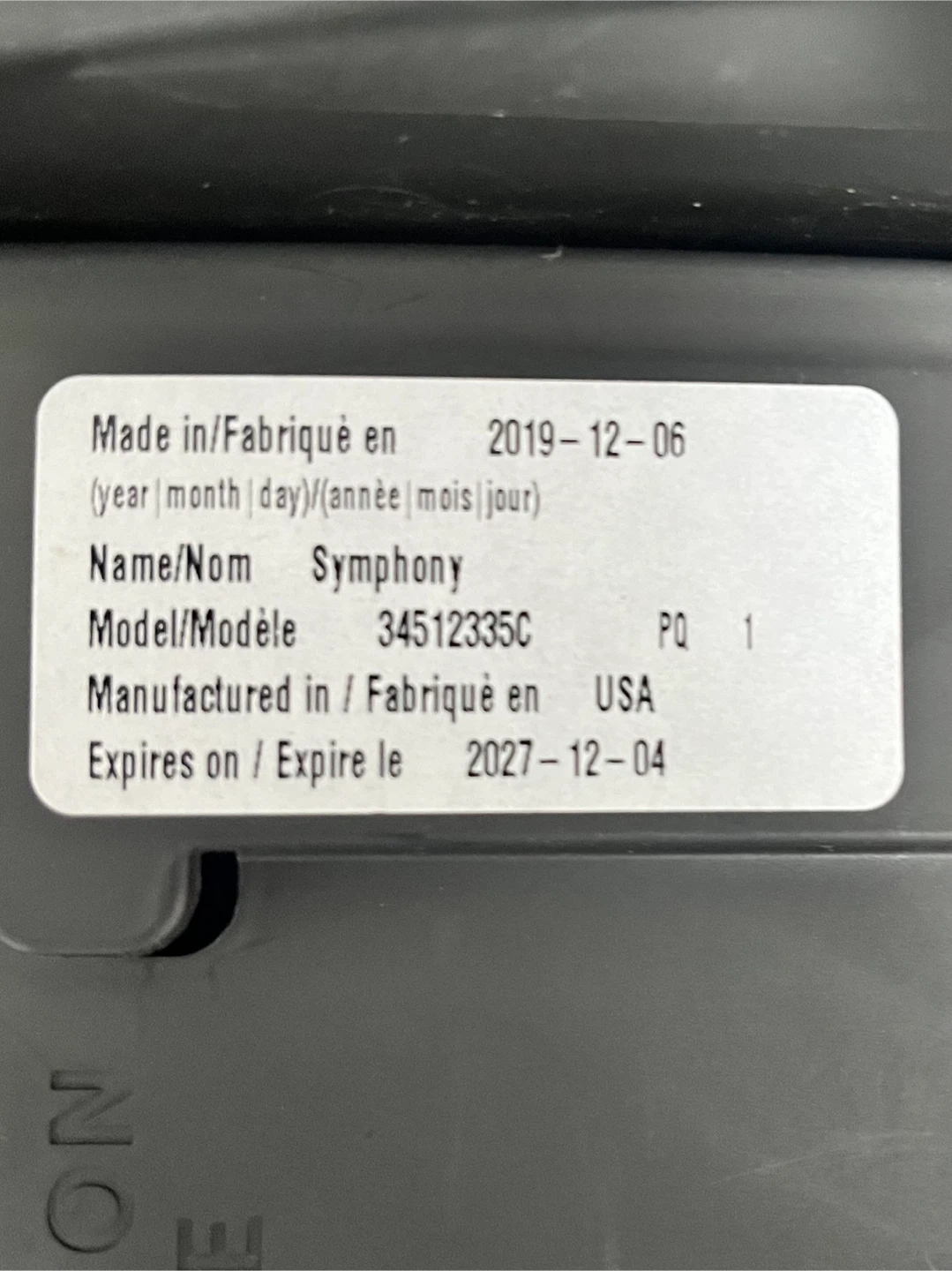 Evenflo Symphony Car Seat - Gray - photo 5