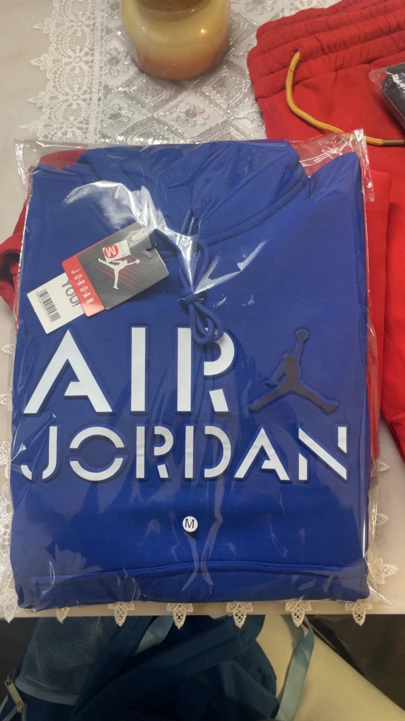 New Air Jordan Blue Hoodie Slim Fit - Size M, XL, XXL image indicator(3)