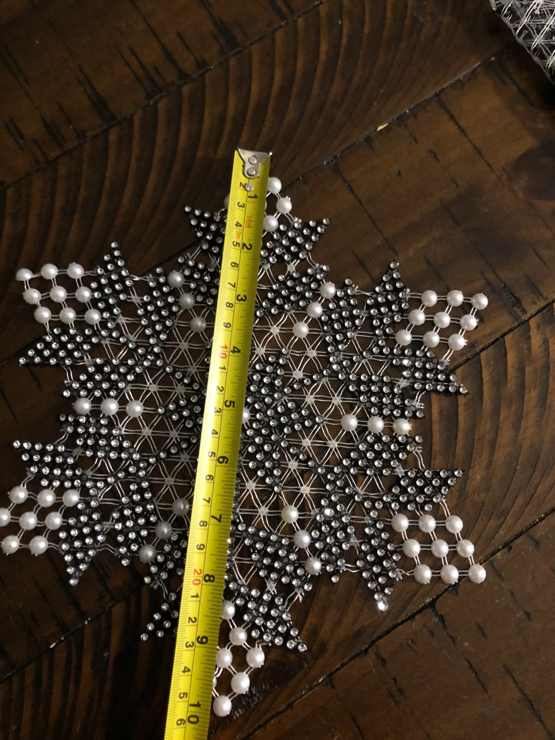 Beaded Snowflake Small Table Runner - photo 2