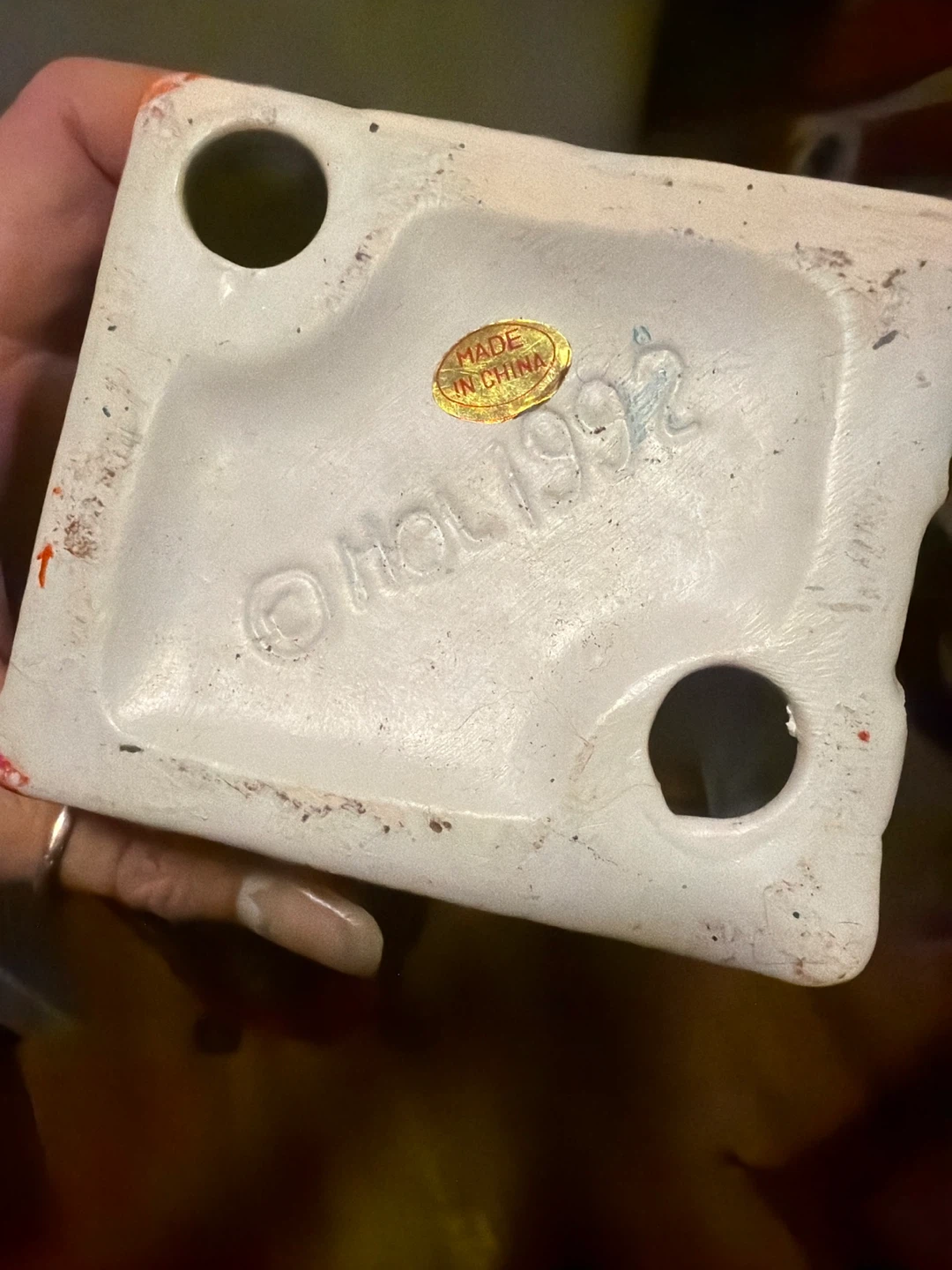 HOL 1992 Ceramic Gingerbread House Candle Holder - photo 3