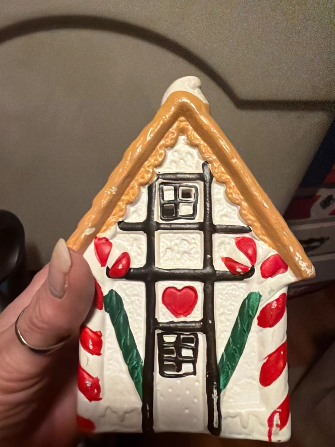 HOL 1992 Ceramic Gingerbread House Candle Holder - photo 2