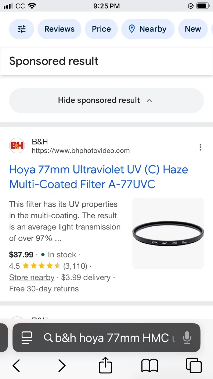 Hoya 77mm UV(C) Haze Multi-Coated Filter A-77UVC image indicator(4)