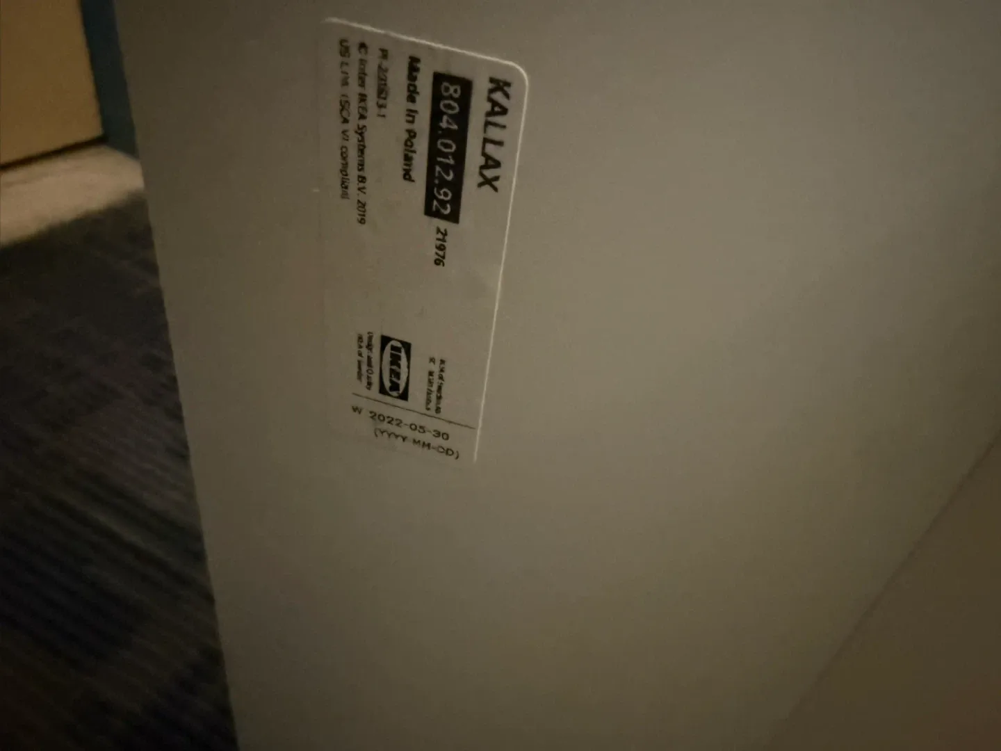 IKEA Kallax White Insert with 4 Compartments image indicator(3)