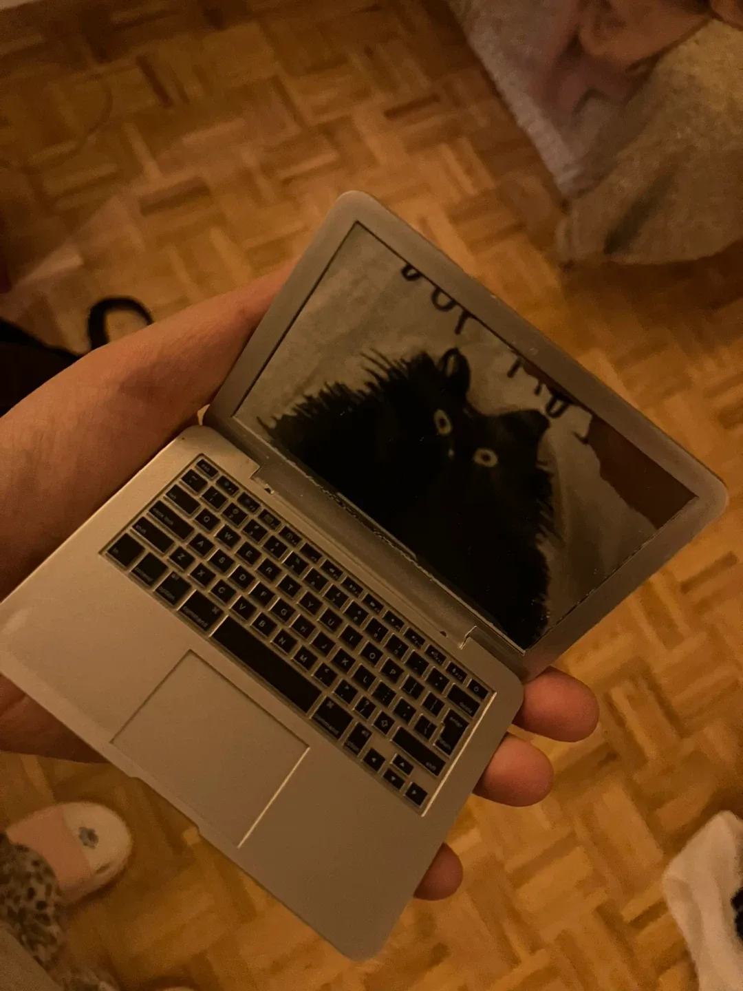 Miniature Laptop Toy - Silver