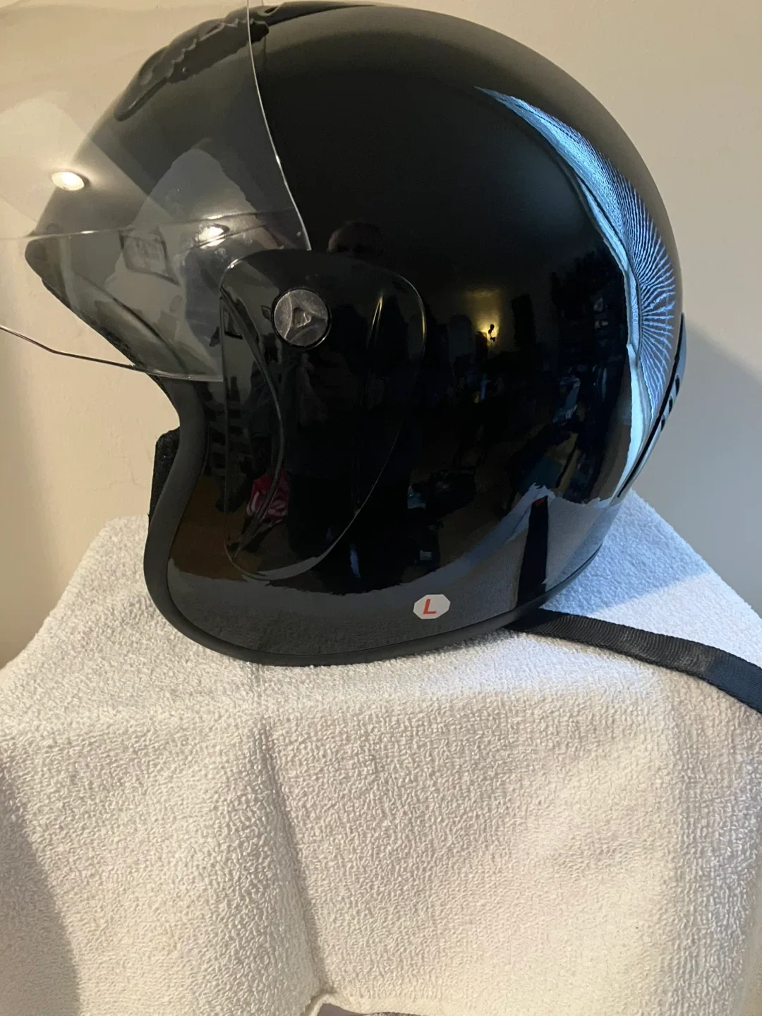 Fuel SH-WS0016 Gloss Black Open Face Helmet - Size Large image indicator(8)