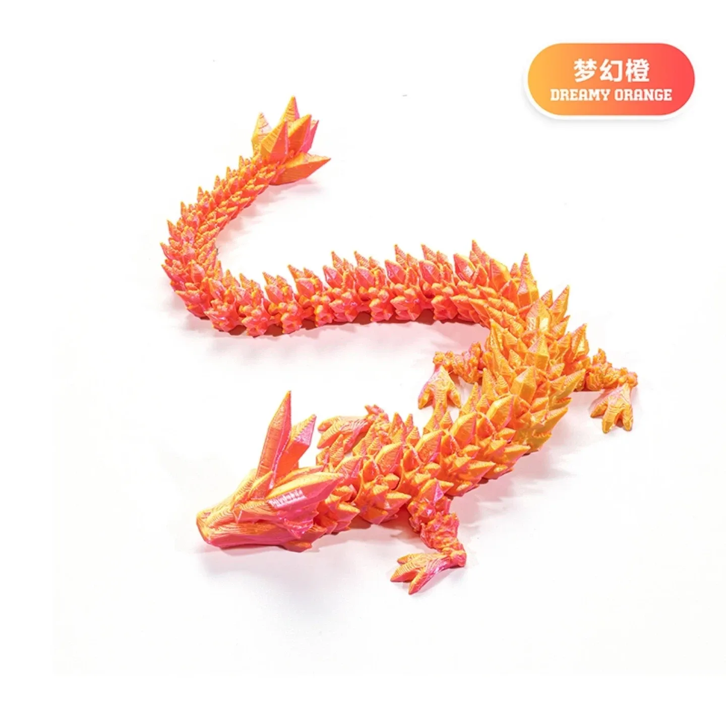 Dreamy Orange Articulated Dragon