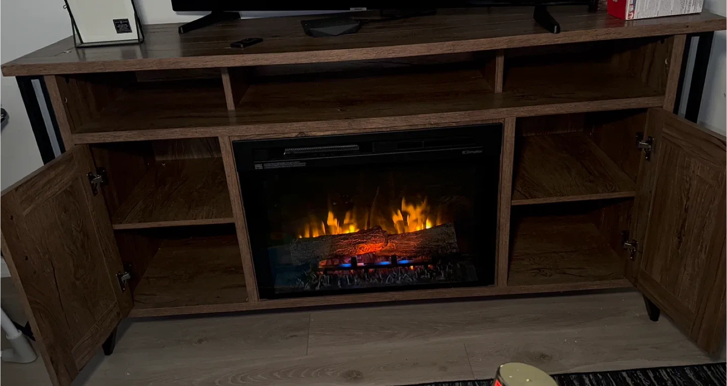 TV Stand with Electric Fireplace image indicator(3)