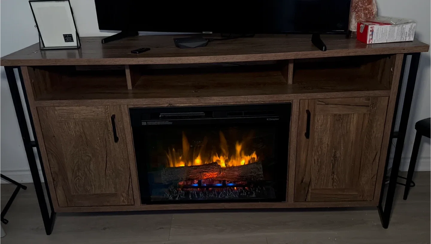TV Stand with Electric Fireplace image indicator(2)