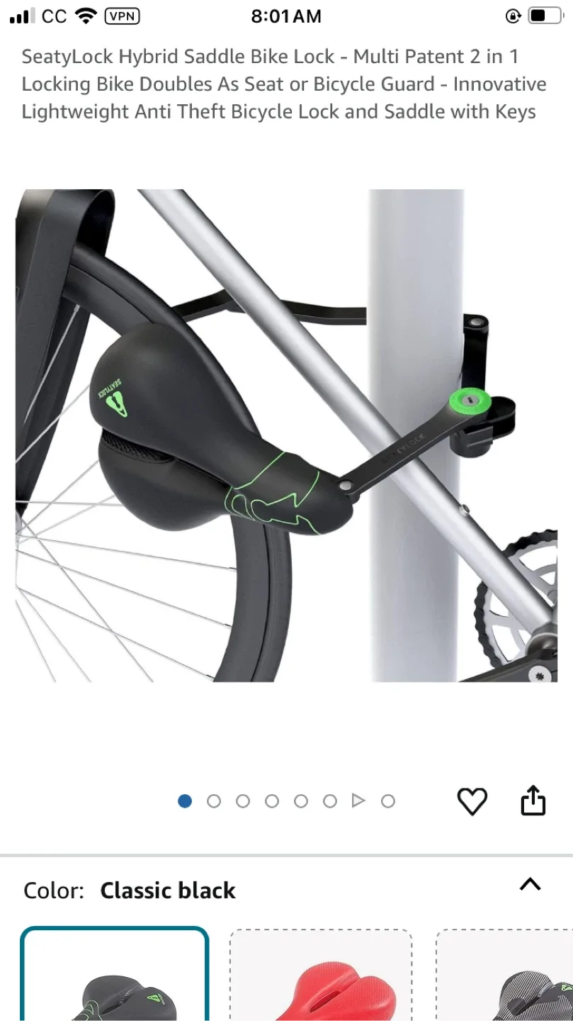 New Seatylock Lock & Seat - Bike Lock image indicator(6)
