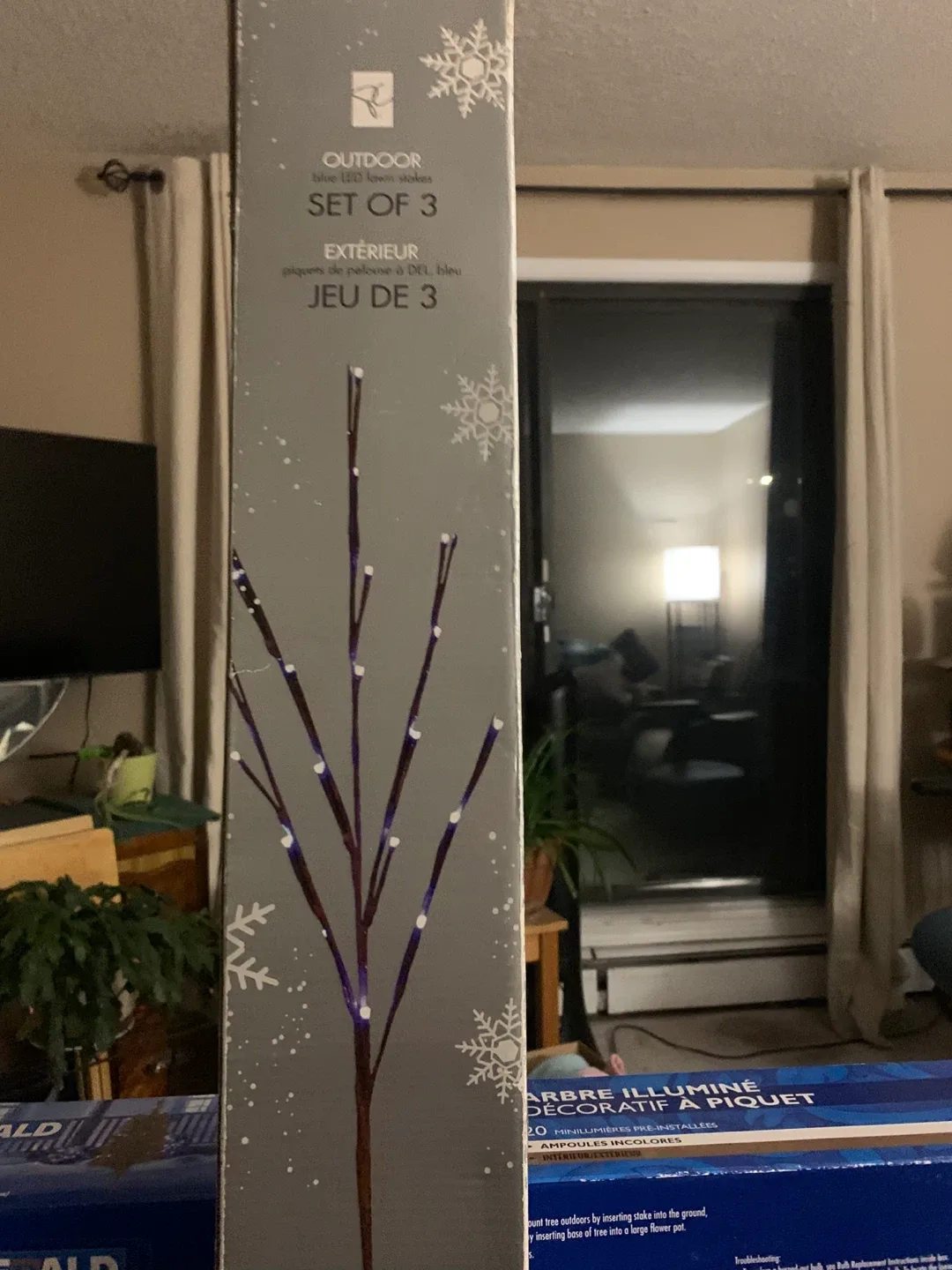 Outdoor Indoor Twig Lights - Set of 3 - NEW