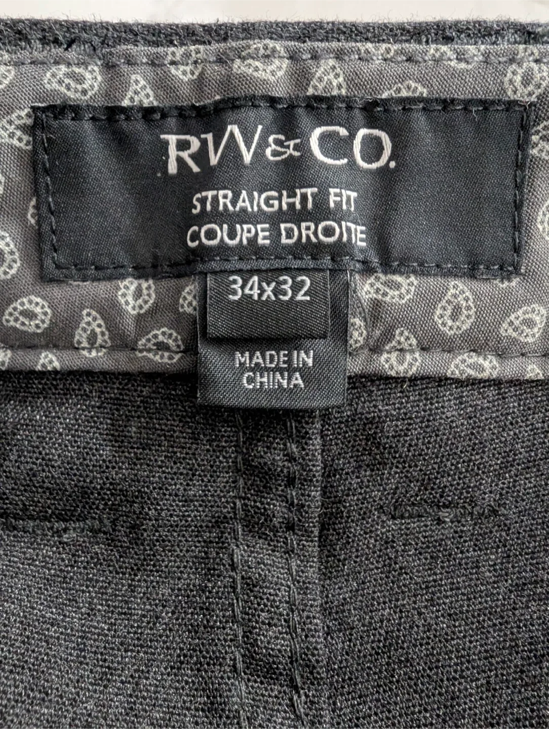 RW&CO Straight Fit Pants 34x32 image indicator(6)