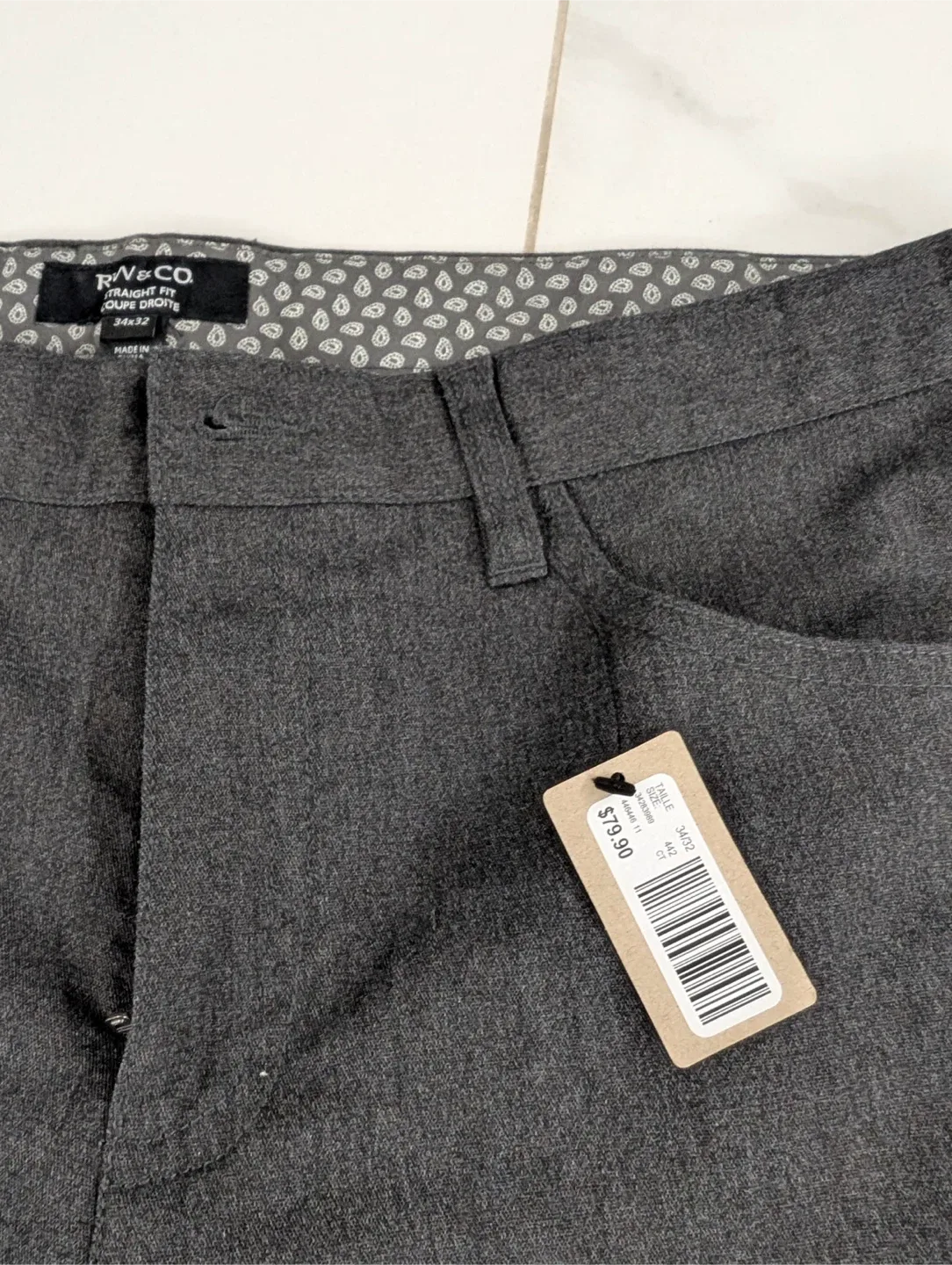 RW&CO Straight Fit Pants 34x32 image indicator(4)