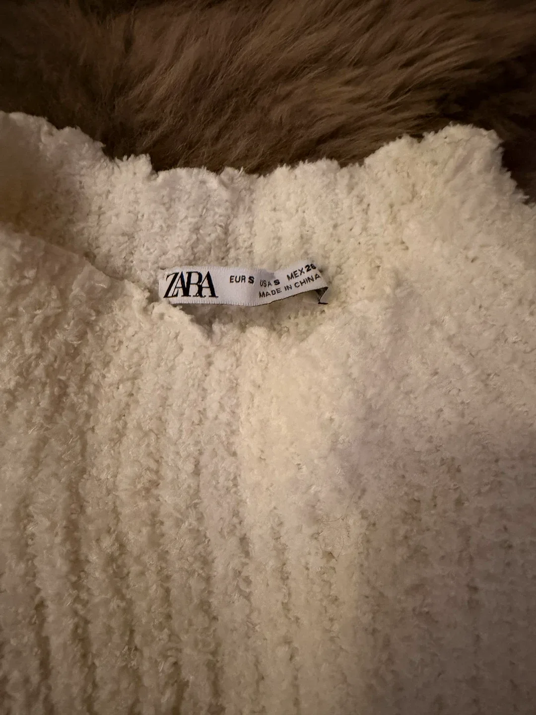Zara White Knit Sweater - Size Small image indicator(2)