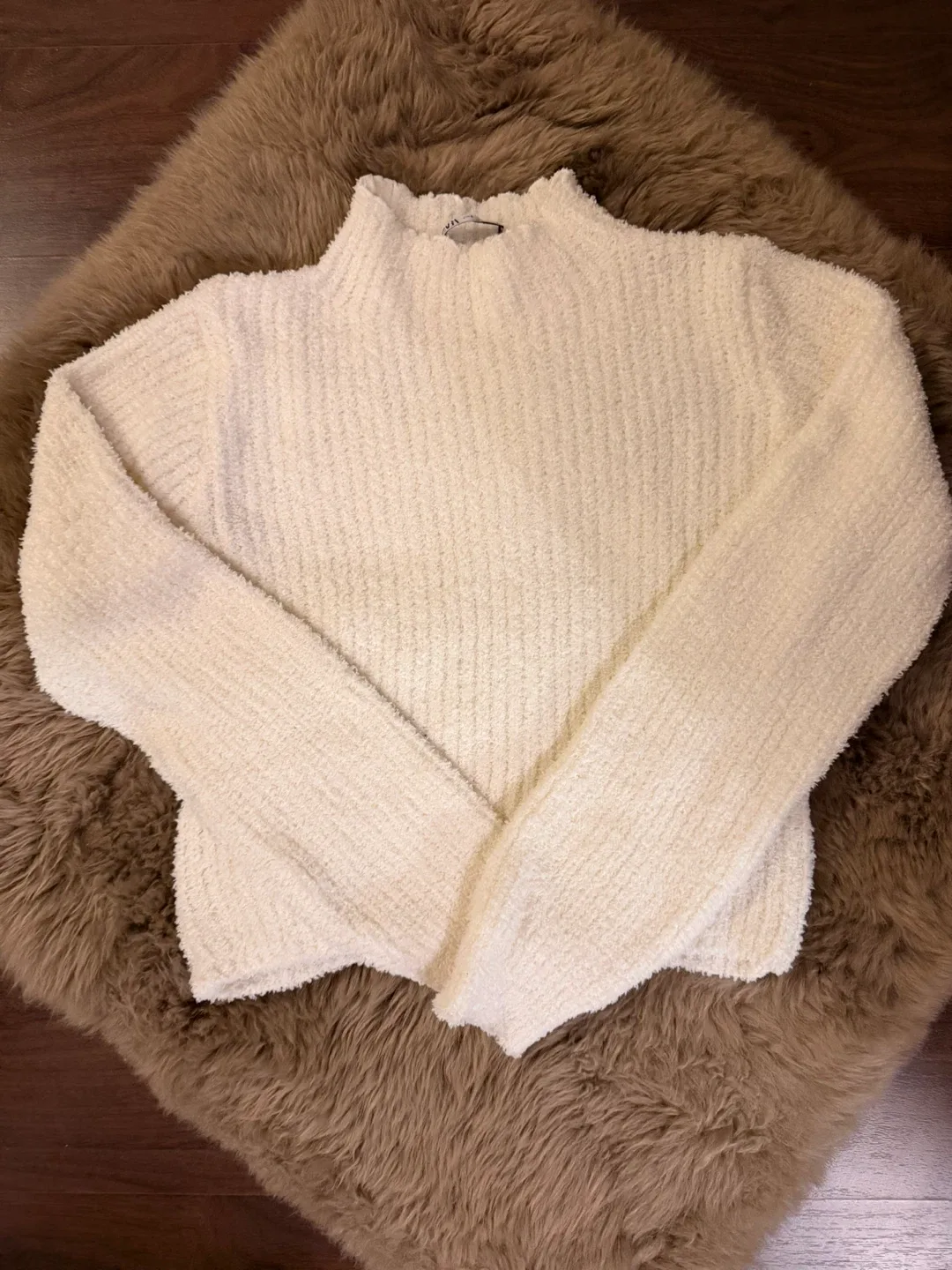 Zara White Knit Sweater - Size Small