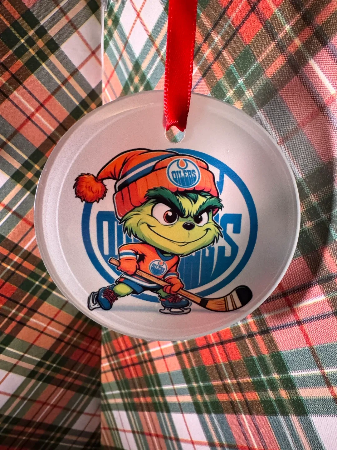 Edmonton Oilers Grinch Ornament